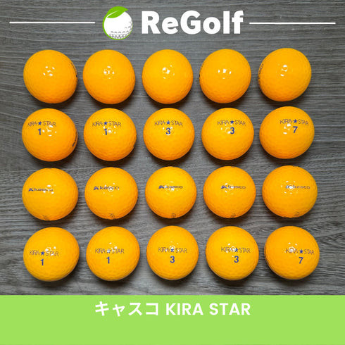 【中古】 ロストボール キャスコ KIRA キラ スター オレンジ 20球 Bランク ゴルフボール リゴルフ